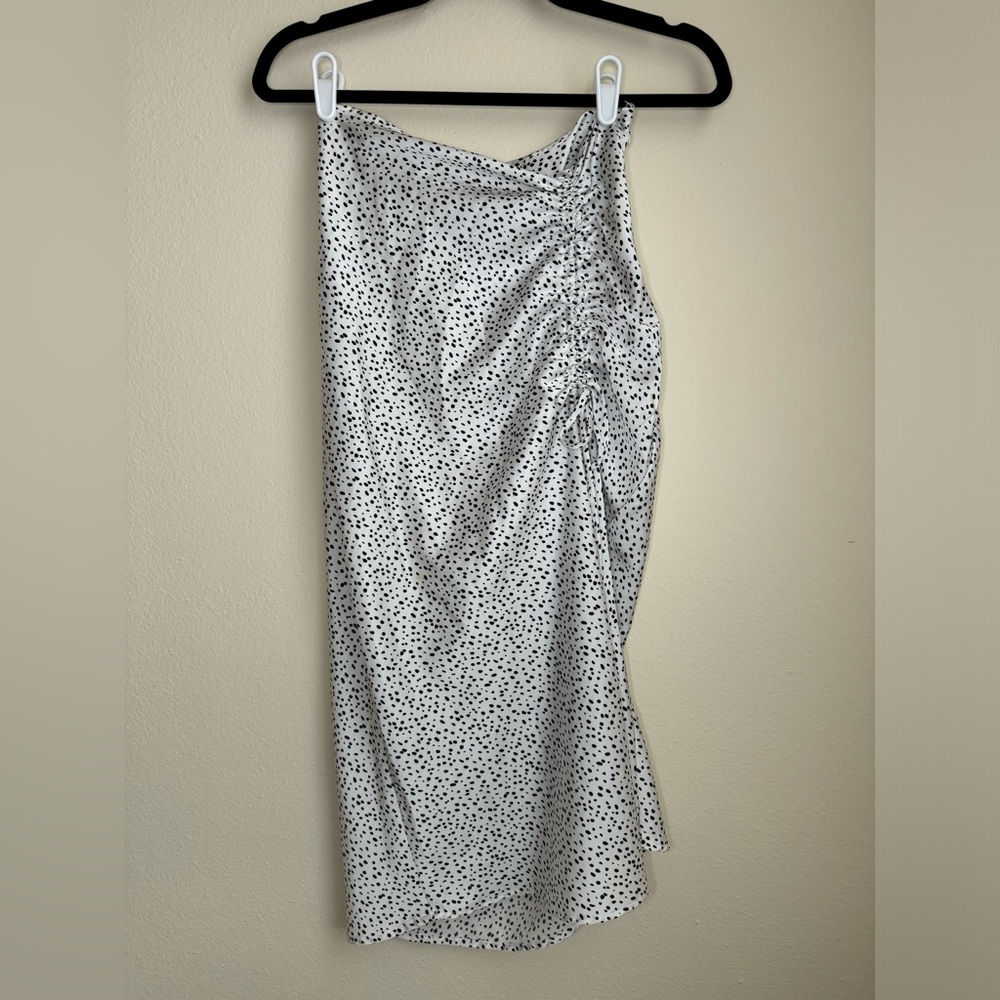 Forever 21 - Satin Polka Dot Midi Skirt - Small